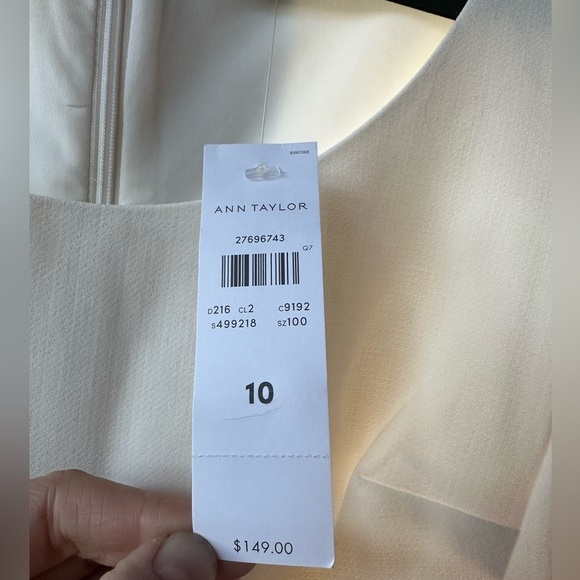 NWT Ann Taylor cream summer dress size 10 - Picture 3 of 6